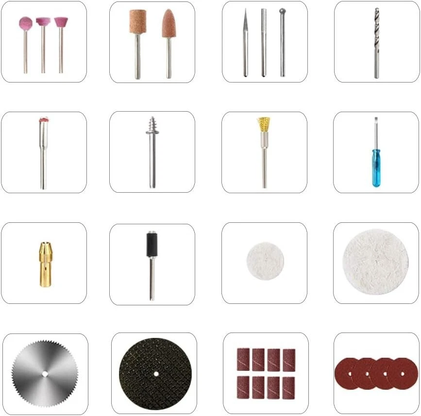 Mini Rotary Tool Corded Electric Detail Sander Multi Grinder Grinding Pen Set wi - Image 4 of 4