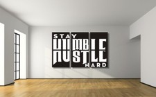 Humble Hustle Canvas Print Set - Ready To Hang Motivational Quote Wall Art Decor