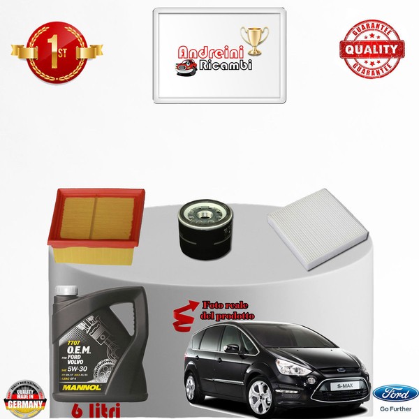 Inspektionskit Filter + ÖL ford S-MAX 2.0 Ecoboost 149KW 203CV Von 2012->-image