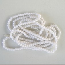 Japanese White Opaque 2.5mm Beads Pearl Style 30" Strand