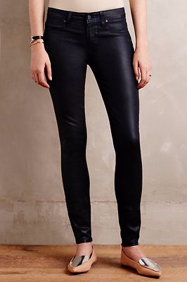 NWT PAIGE VERDUGO COATED DEEP LAGOON SILK ULTRA SKINNY JEANS 25