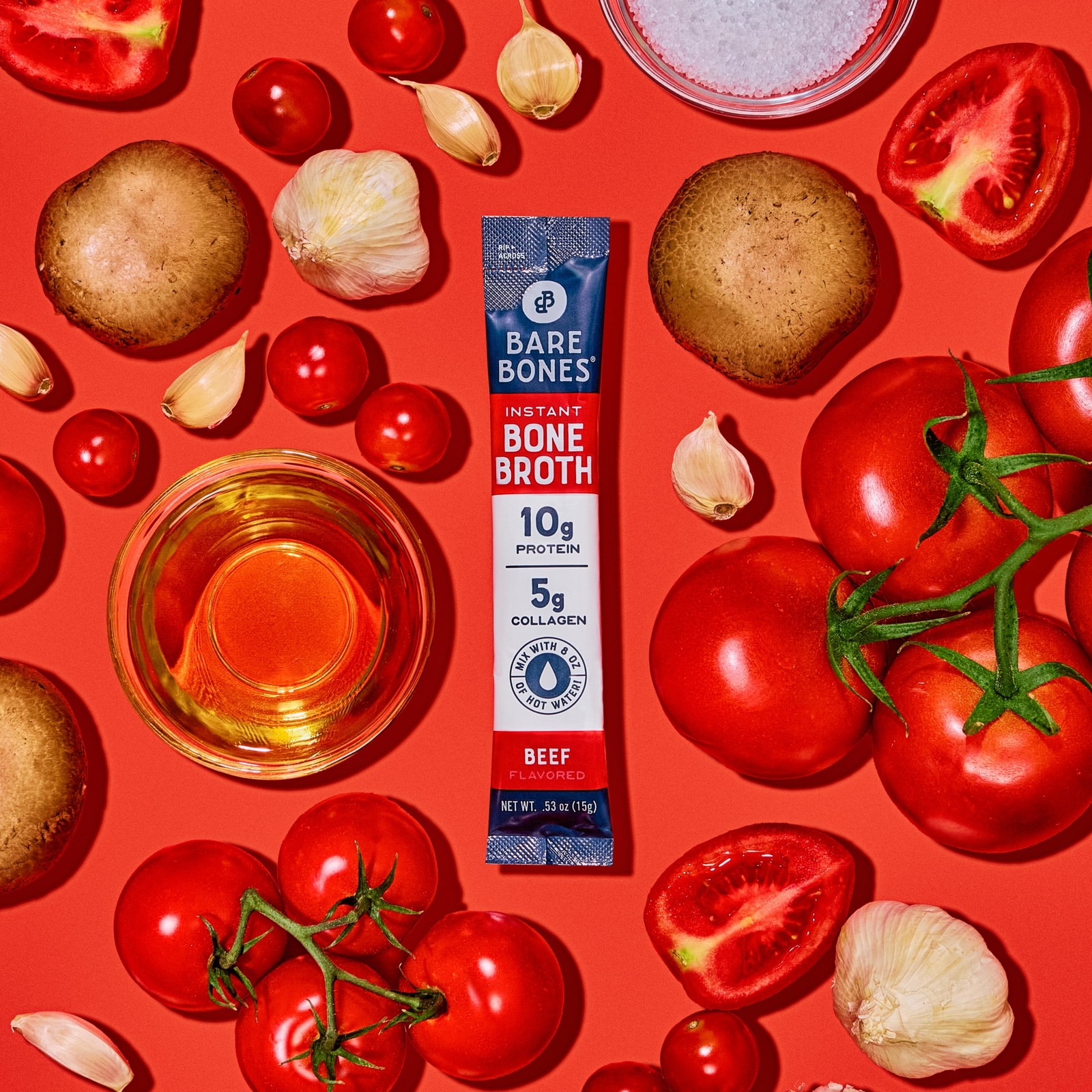 Bare Bones Beef Bone Broth Instant Powdered Mix | Rich Savory Packets on-the-...