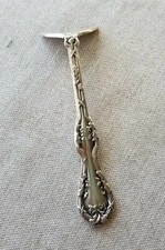  Vintage Louis Weber & Son Silver Plate  Baby Food Pusher 4 1/2" long