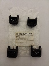 SCHURTER GSP2.3201.13 AC POWER ENTRY MODULE SNAP-IN THERMOPLASTIC PACK OF 4 NIB