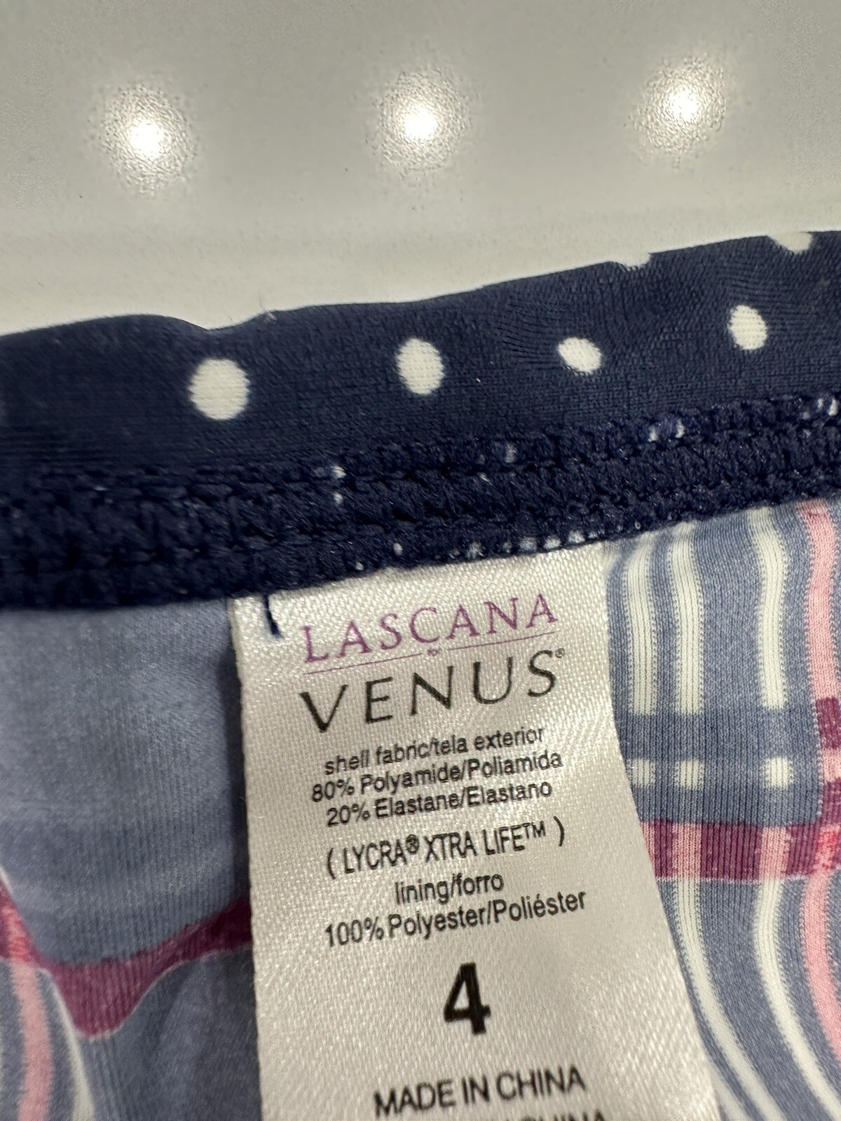 Venus/ Lascana Plaid Polka Dot Bikini Top C & Fold Over Bottoms 4 eBay