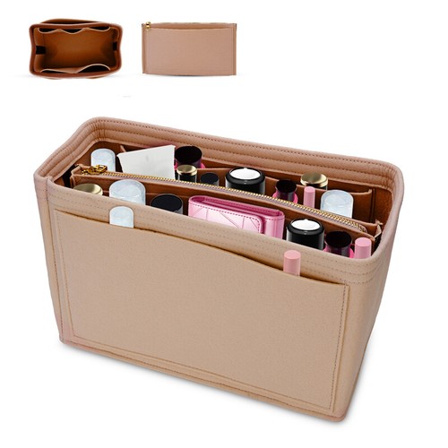 Cartera de fieltro bolso organizador puntera inserción multi bolsillo bolsa de almacenamiento en bolsa modeladora - Imagen 47 de 62