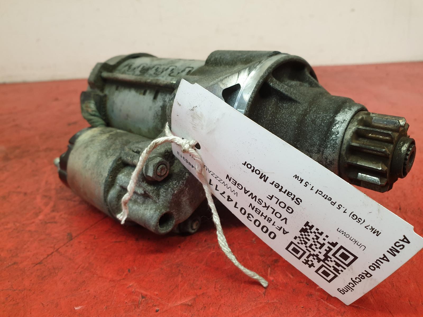 VOLKSWAGEN GOLF STARTER MOTOR 2018 1.5L PETROL 7 SPEED AUTO DADA eBay