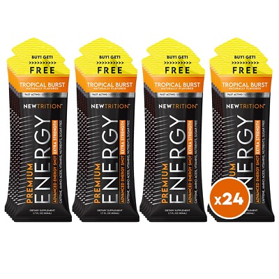 NewTrition Extra Strength Energy Shots - Tropical Burst - 24Ct