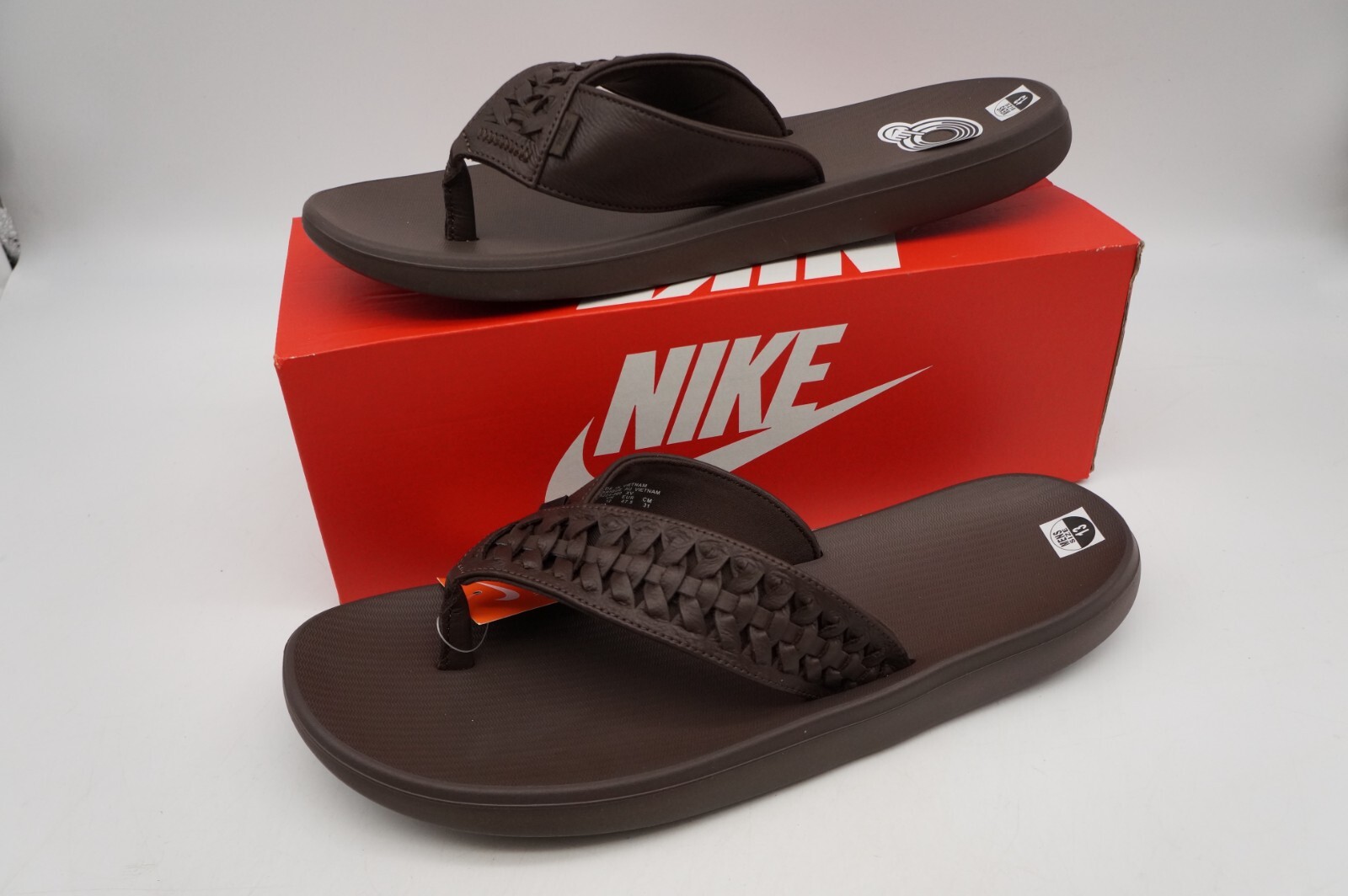 Nike Kepa Kai Thong 2 Leather Flip Flop Sandals Mens 13 Baroque Brown