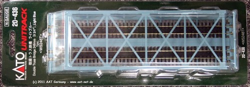 Kato N 20-436 (77210) - Unitrack Double Truss Bridge, blue, 248mm, NEU & OVP | Zustand: Neu