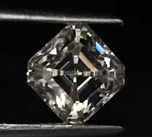 Diamante sfuso CVD creato in laboratorio 2 carati colore E VVS2 Asscher certificato coltivato 5MSG - Foto 3 di 6