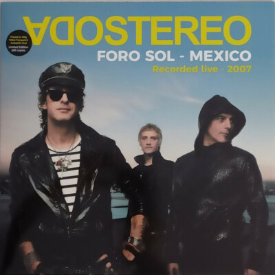 Soda Stereo Foro Sol México - Live 2007 LP Vinilo amarillo. 