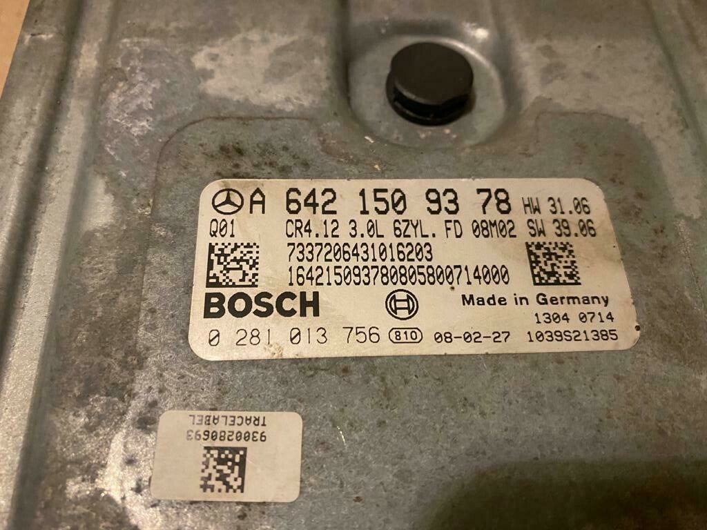 Engine Control Unit A 6421509378 0281013756 Mercedes W164 ML | eBay 