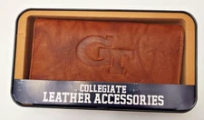 Georgia Tech Leather Checkbook Cover by Rico