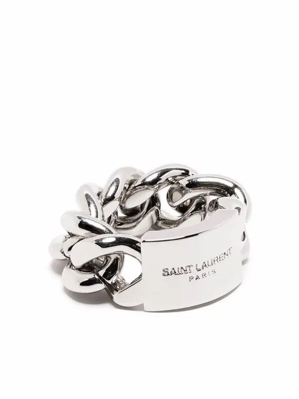 Saint Laurent Chain ID Plaque Ring in Metal Silver size 5 | eBay Saint Laurent Chain ID Plaque Ring in Metal Silver size 5 | eBay