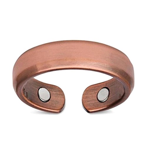 ANELLO MAGNETICO DIMAGRANTE COLORI ORO ARGENTO NERO REGOLABILE RAME pp - Foto 3 di 8