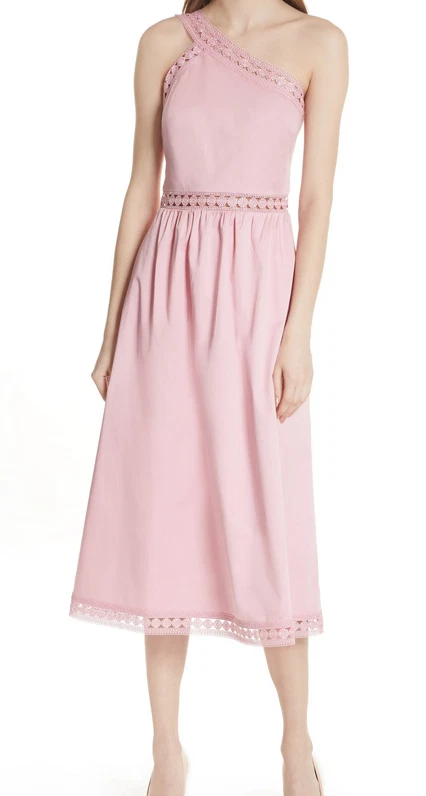 Ted Baker London | Kallii One Shoulder Midi Dress - Dusty Pink - Size 4 -  NWT | eBay