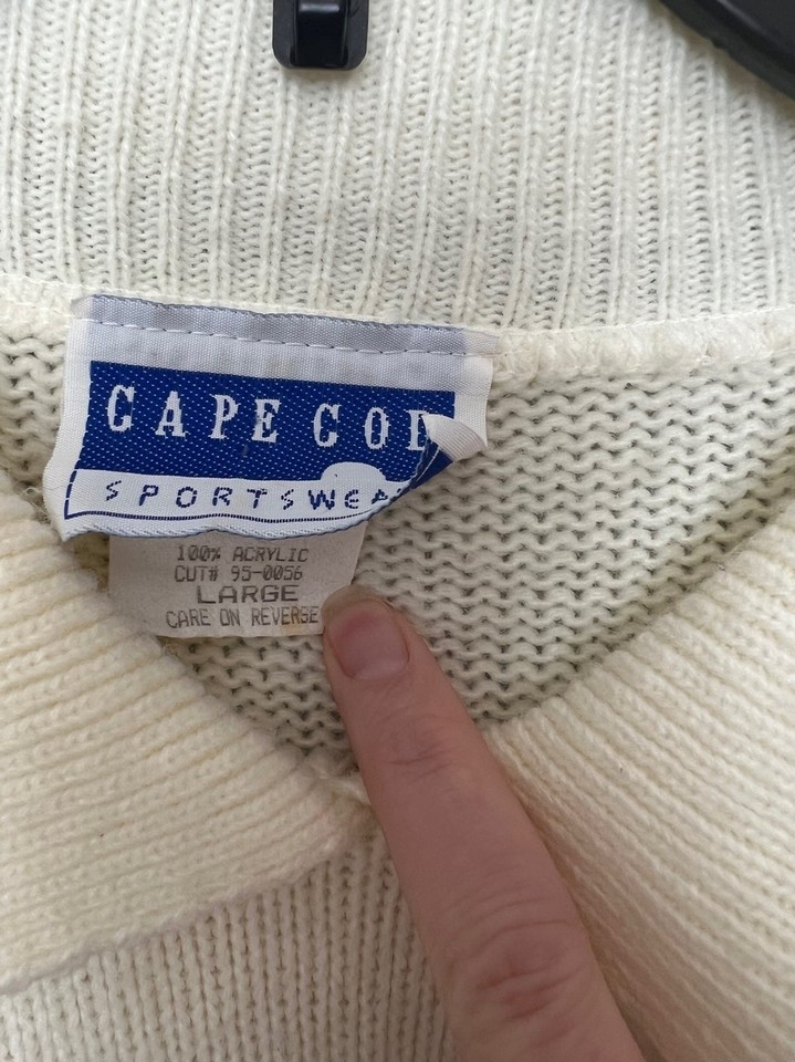 Vintage Cape Cod Sportswear Sweater size L eBay