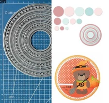 Nesting circles Metal Cutting Dies Scrapbooking Paper Card Embossing Stencils 