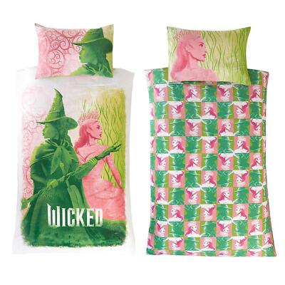 Wicked Reversible Single Duvet Cover Set Boys Girls Bedding Glinda & Elphaba