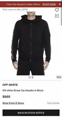 OG 2013 OFF WHITE Side Stripe Tape Logo Hooded Track Jacket OG 2013 OFF WHITE Side Stripe Tape Logo Hooded Track Jacket
