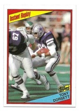 TONY DORSETT 1984 TOPPS IR CARD NEAR MINT+ CONDITION