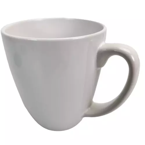 Corelle Stoneware Coffee Cup White Mug Stone Ware 4" Tall Cocoa Tea with Handle