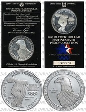 STATI UNITI USA 1983 - DOLLARO ARGENTO - OLIMPIADI DI LOS ANGELES 1984 - PROOF .
