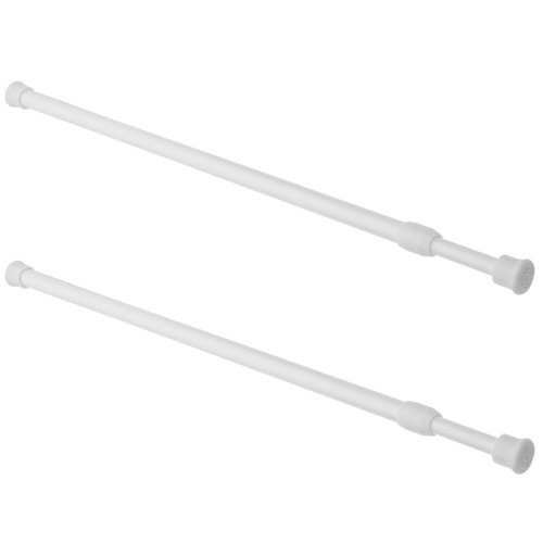 2 Pcs Telescopic Rod Window Curtain Rods No Drilling Spring Tension