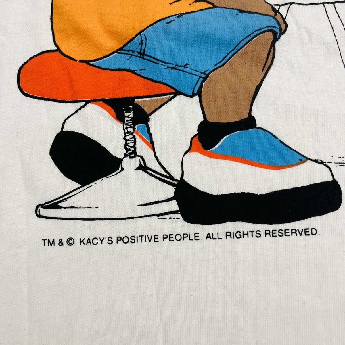 Vintage 90s Kacy World Colors Positive People Hip Hop Art T Shirt
