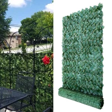 Faux Ivy Privacy Fence Screen Artificial Leaves Hedge Panel Outdoor Garden Decor