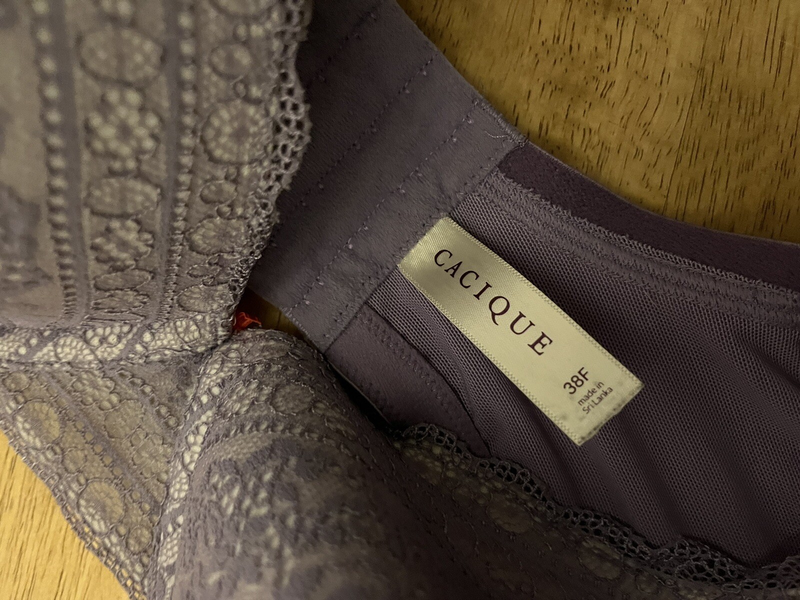 38f Cacique 38F Purple Lace Bra - Gem