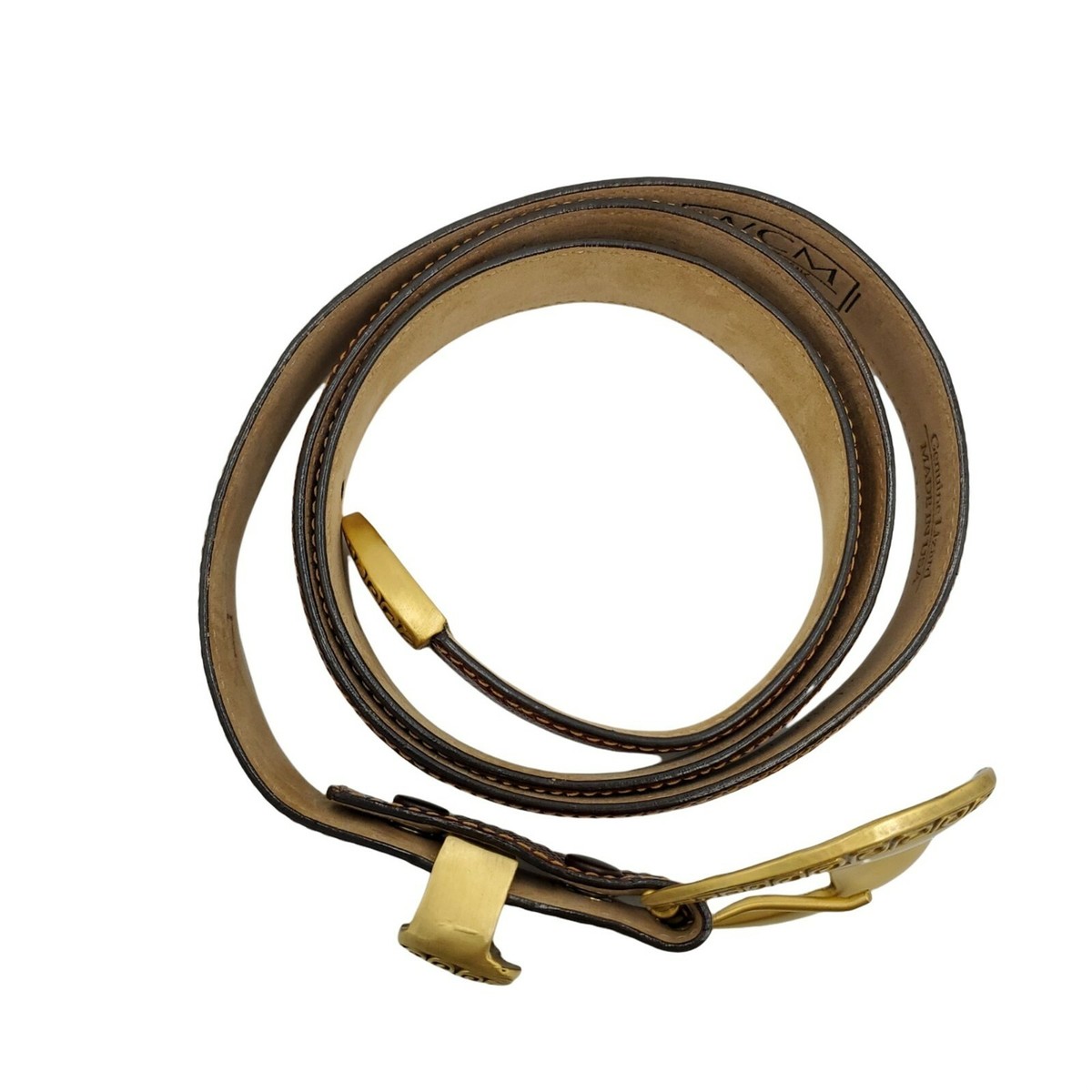 WCM Genuine Lizard Leather Belt Brown Made in USA Women’s Size M Fits 28” to 32” Genuine Lizard Belt | Leather Belts for Men by Bryant Park  main image 2