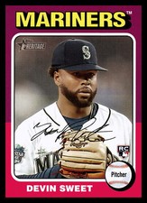 2024 Topps Heritage #242 Devin Sweet (RC)