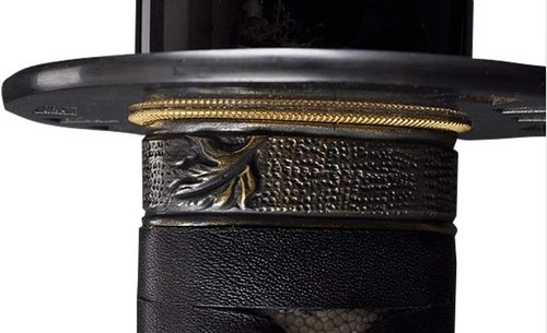 Japanese Samurai Sword - Heat Tempered, 40.5" Long with Stunning Demon Engraving - Picture 8 of 9