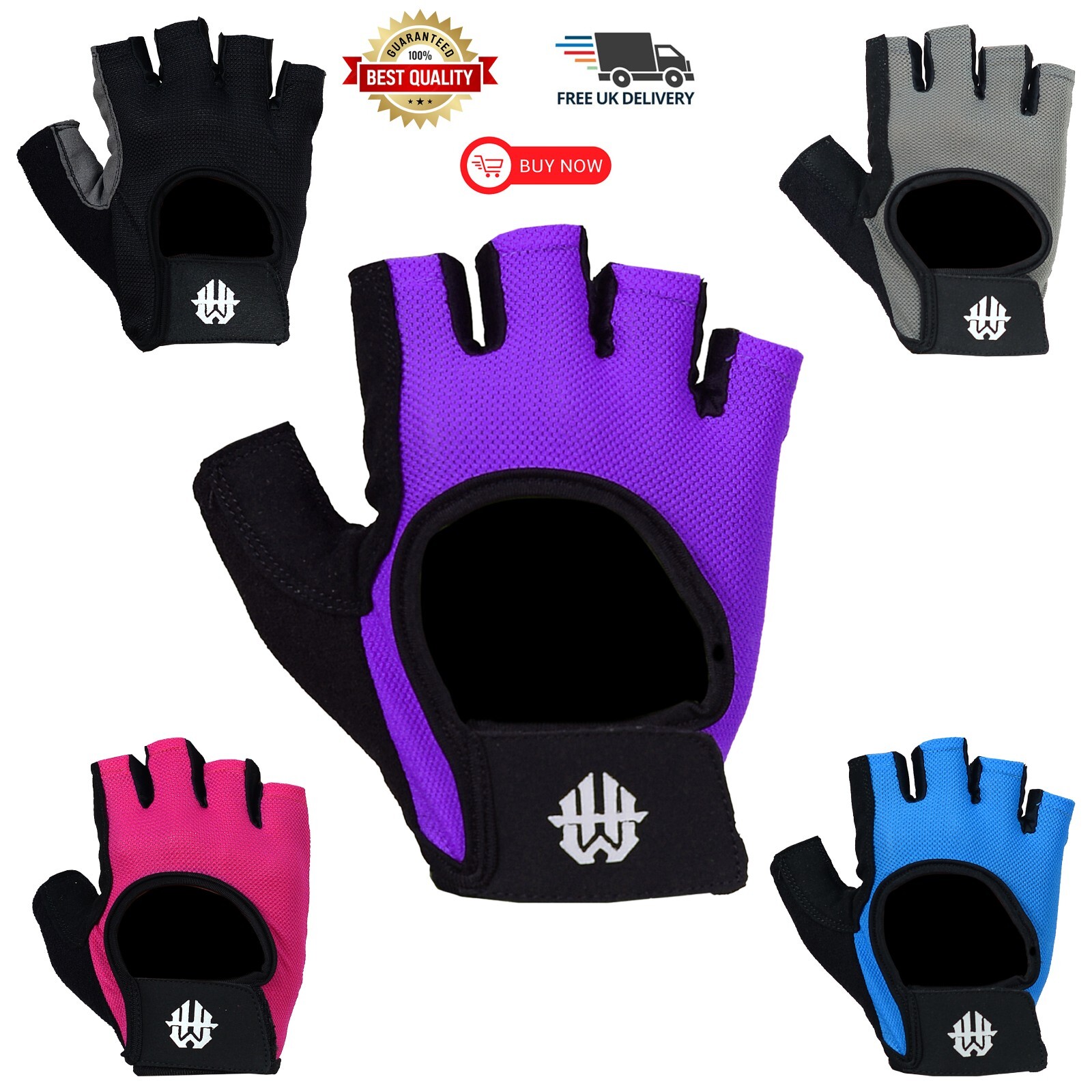 Men Women Cycling Padded Gloves Half Fingers Fingerless MTB Sport