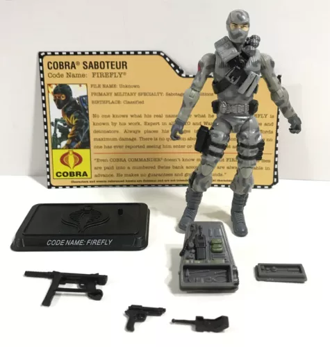 GI Joe 25th Anniversary Firefly loose figure 2007 Cobra Saboteur