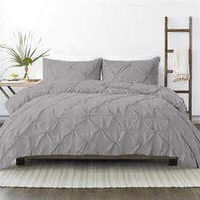 Kotton Culture 600 TC Pinch Pleated 3 PC Duvet Cover Set 100 Egyptian Cotton