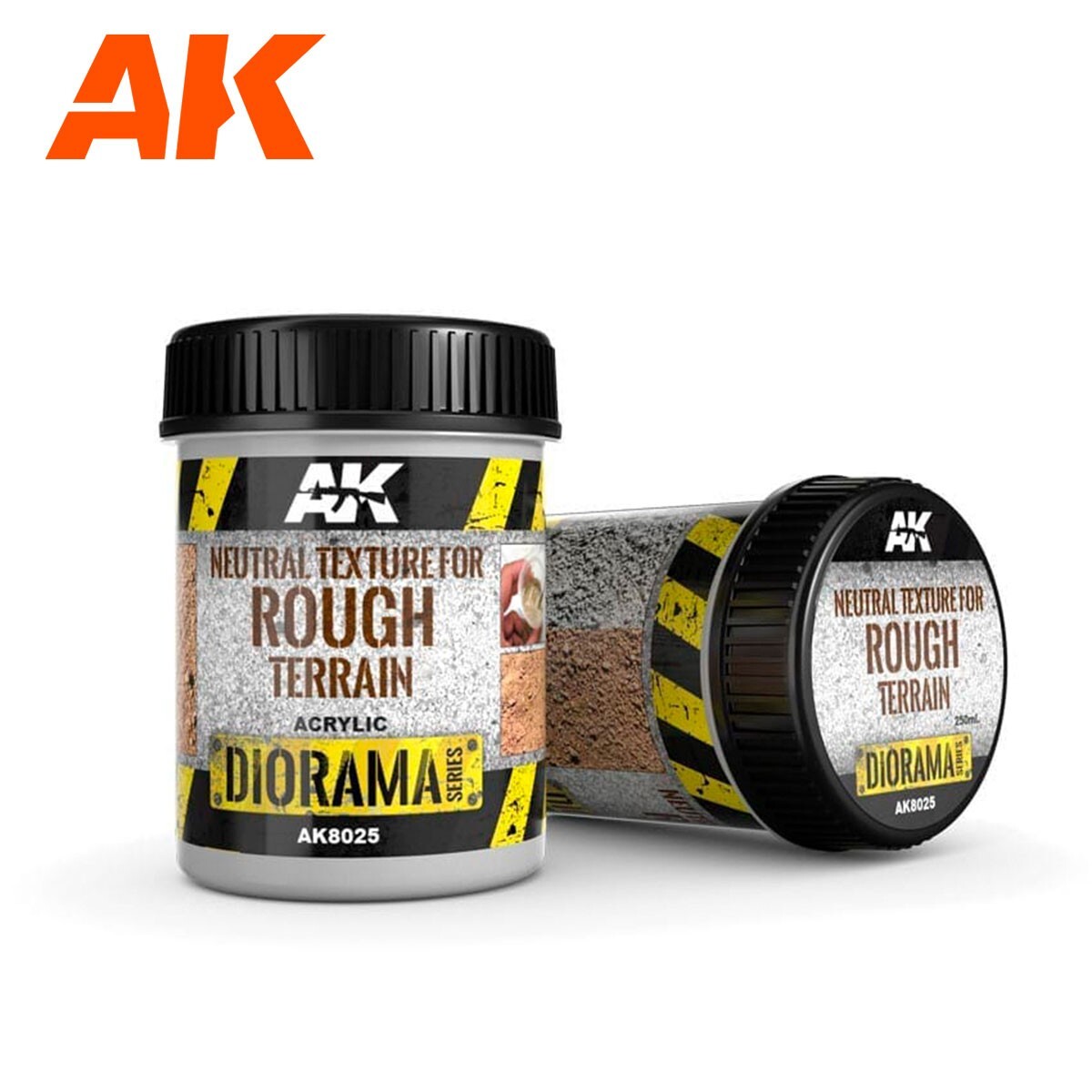 AK Interactive Diorama Neutral Texture For Rough Terrain Acrylic 250ml - AK8025