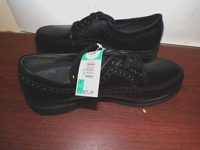 Work Force full grain leather mens oxford work shoes black size 10  EEE NWT