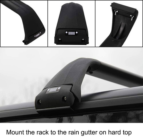2Pcs Aluminum Roof Rail Rack Cross Bar Crossbar Fit for Jeep Gladiator 2020-2022 - Picture 4 of 9