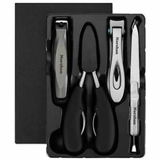 Norchan Large Nail Clippers Kit Sharp Toenail And Fingernail Heavy Duty Gift Set