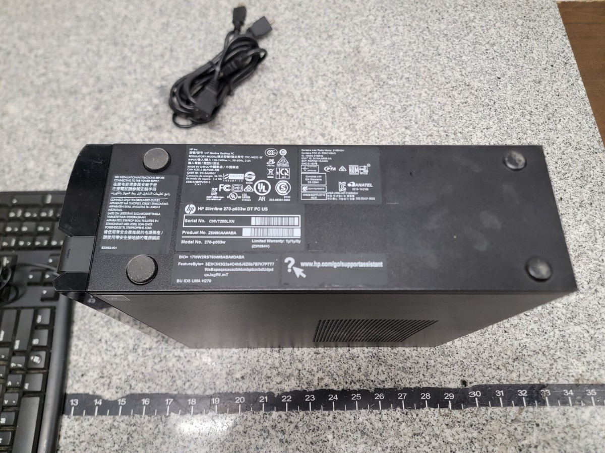 その他 HP Slimline 270-p016jp Core i5-7400 3GHz HP Slimline 270-p033w Desktop Tower Celeron G3930 4GB RAM