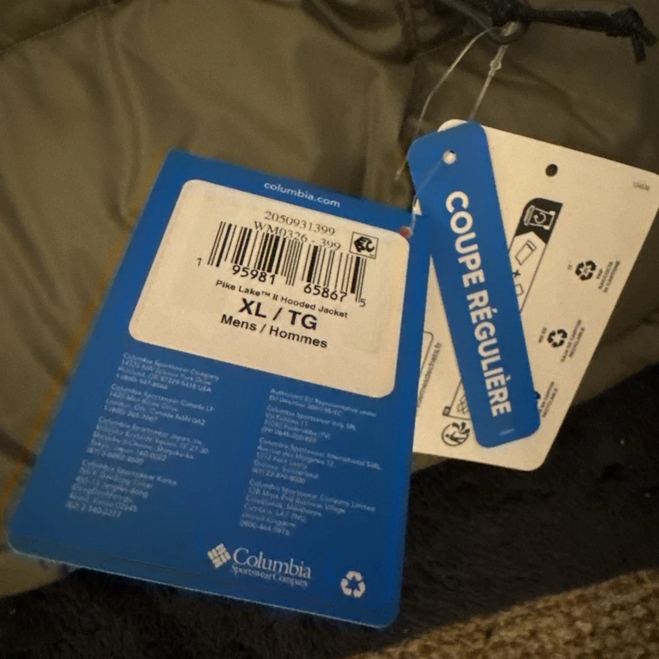 COLUMBIA Pike Lake II Hooded Puffer Jacket - Olive - Size XL - RRP £160 - Image 2 of 4