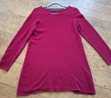 M & S Collection Ladies 100% Cashmere Jumper In Wine (Pinky Red) size 12  Vgc
