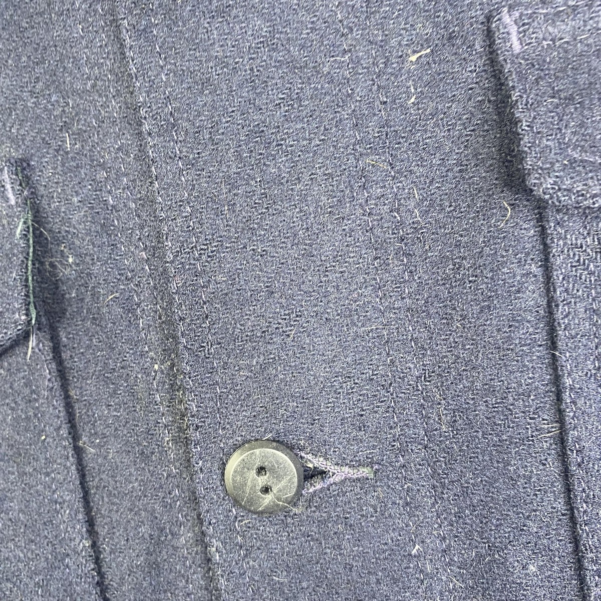 Vintage Pendleton Jacket Mens Large Navy Blue Wool Cruiser Made