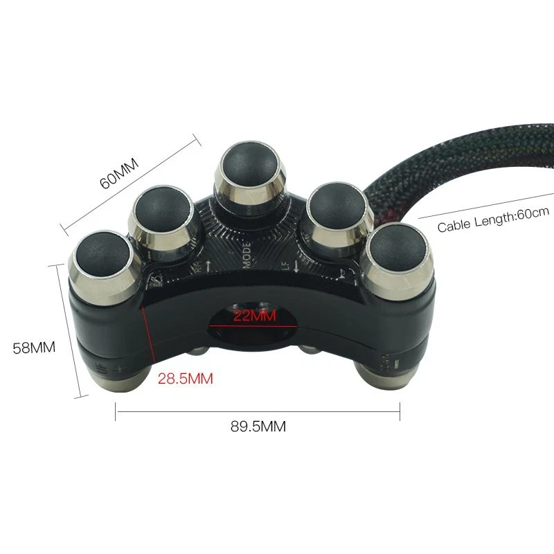 Interruptores de manillar de 7/8" 22 mm para moto 7 pulsadores Foto 2 de 4