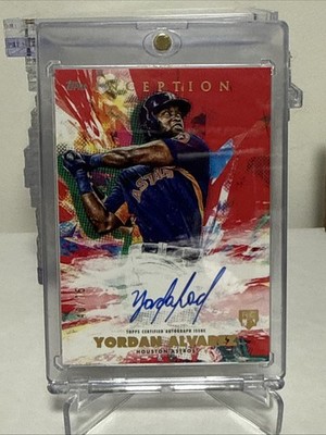 2020 Topps Inception RC & Em Stars Auto Yordan Alvarez #RESA-YA Red /75 (AU,RC)