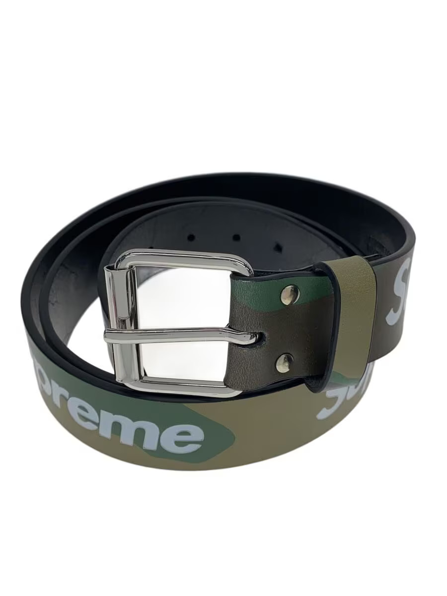 supreme Repeat Leather belt L/XL カーキ Supreme Repeat Leather Belt Olive - SS22 - US