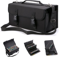 New 120 Slots Marker Case Lipstick Organizer-Canvas Markers Holder for Fo